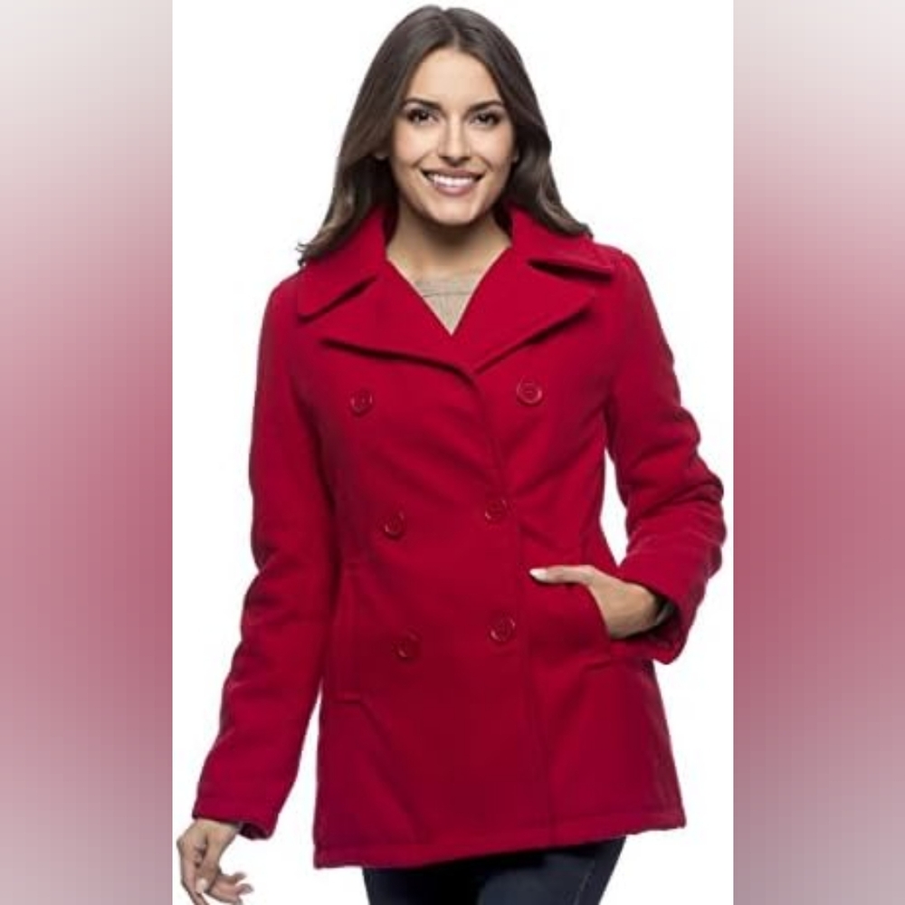 Women's Red Rue 21 Lined Wool Coat XL
